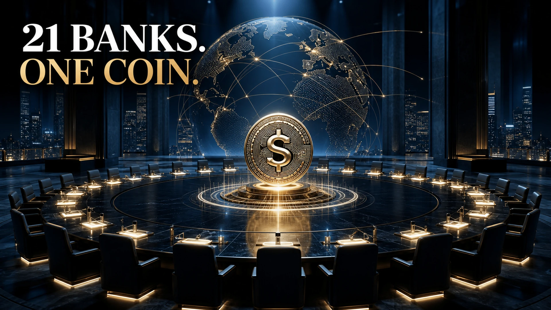 Global financial institutions connecting through one shared stablecoin network